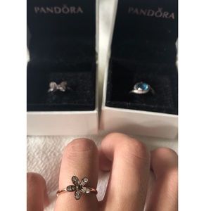 Rose Gold Pandora Flower Ring